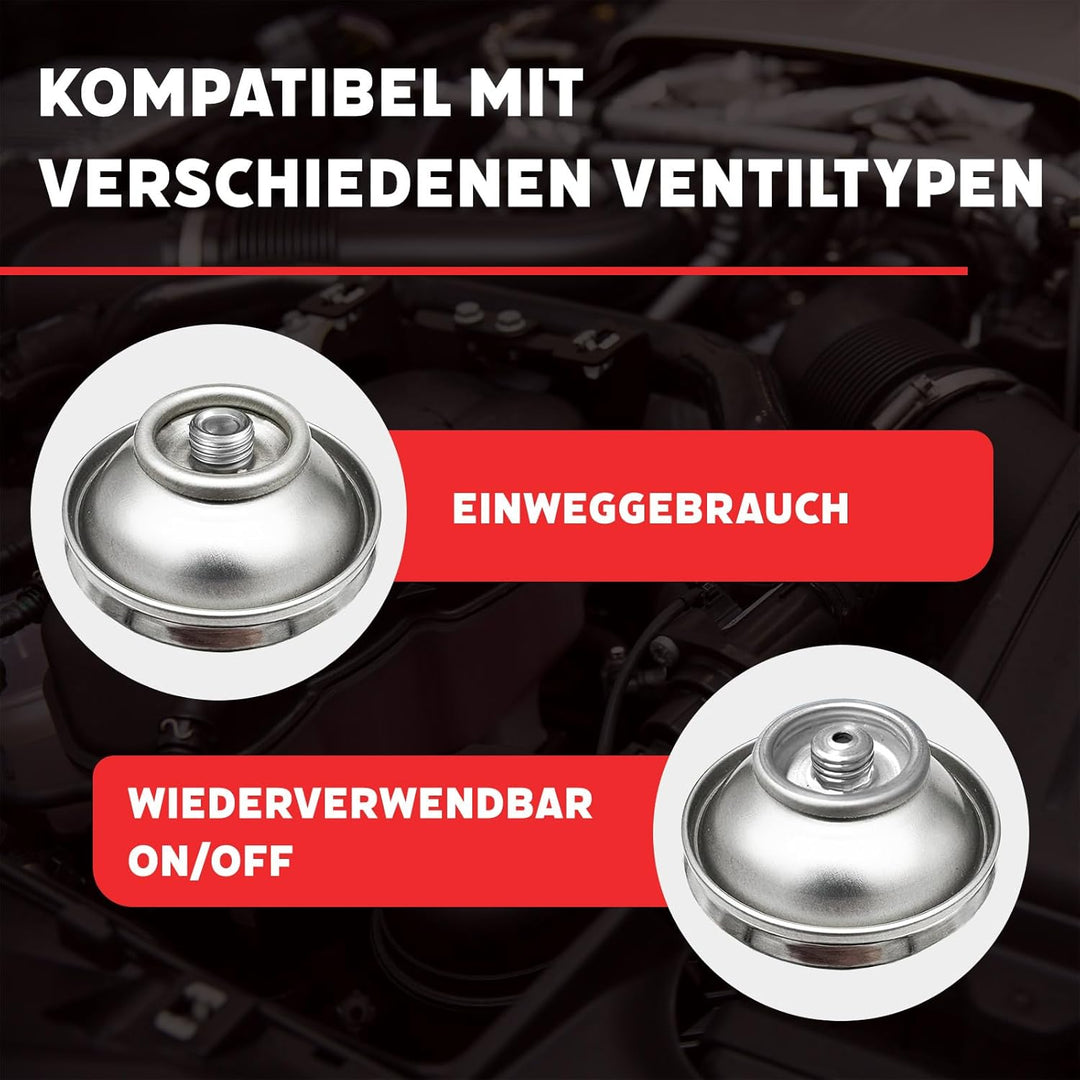 Ersatz für R134a Kältemittel Gas 3 x 235 g mit Schlauch für Klimaanlage – Auto Klimaanlage Nachfülle