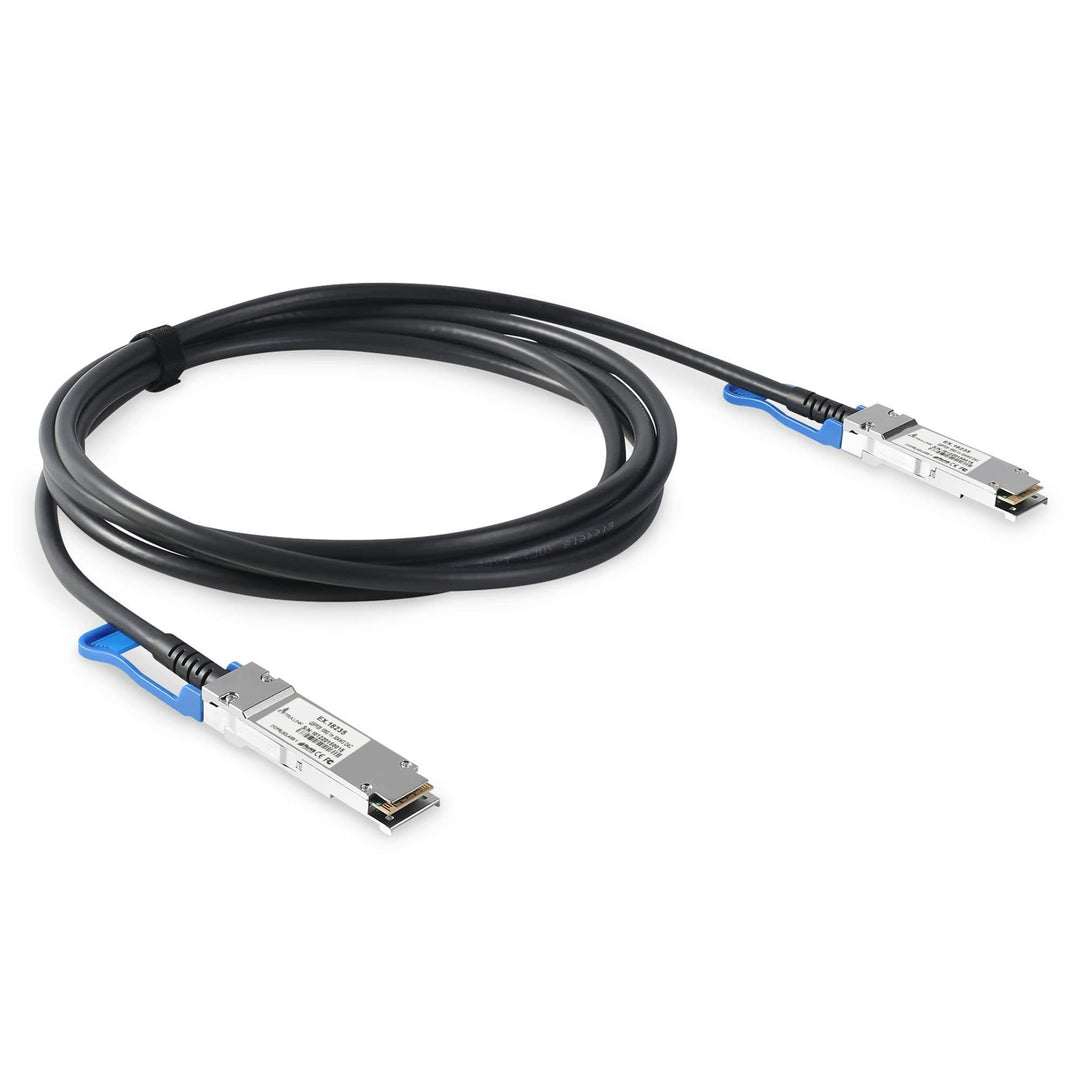 Extralink DAC QSFP28 Kabel 1m – Passives Twinax Kabel 100Gbit, QSFP28 zu QSFP28, MSA kompatibel, für