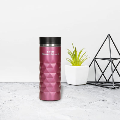 Edelstahl Thermobecher personalisiert – 100% auslaufsicherer & thermoisolierter Kaffeebecher – 450 m