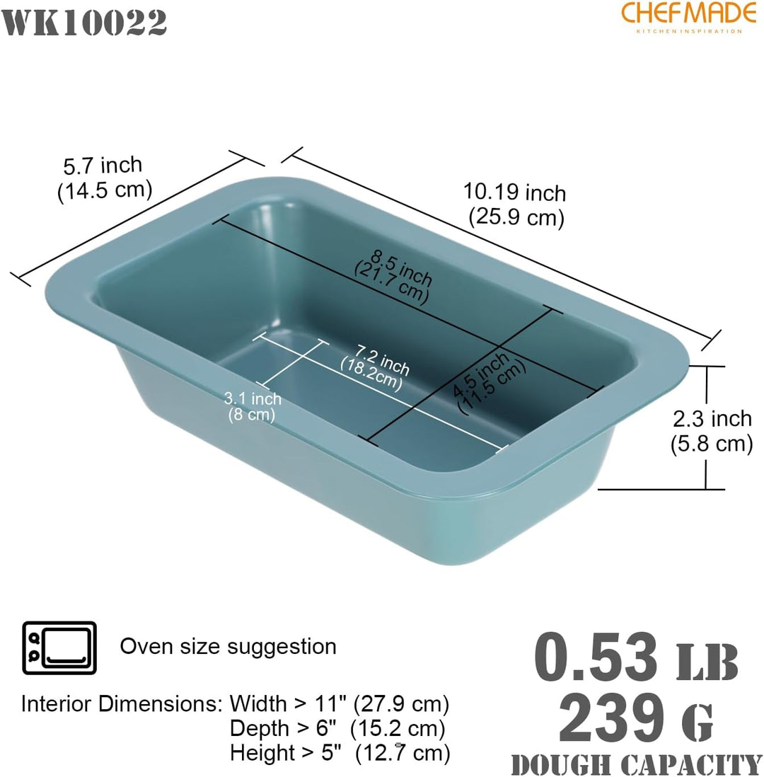 CHEFMADE Brot-Kastenform, 11,4 x 21,6 cm, antihaftbeschichtet, Backgeschirr zum Backen im Ofen, haus