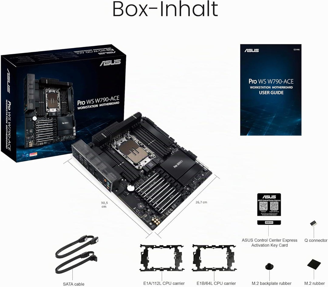 ASUS Pro WS W790-ACE Workstation Mainboard Sockel Intel LGA 4677 (CEB-Mainboard, PCIe 5.0, DDR5, USB