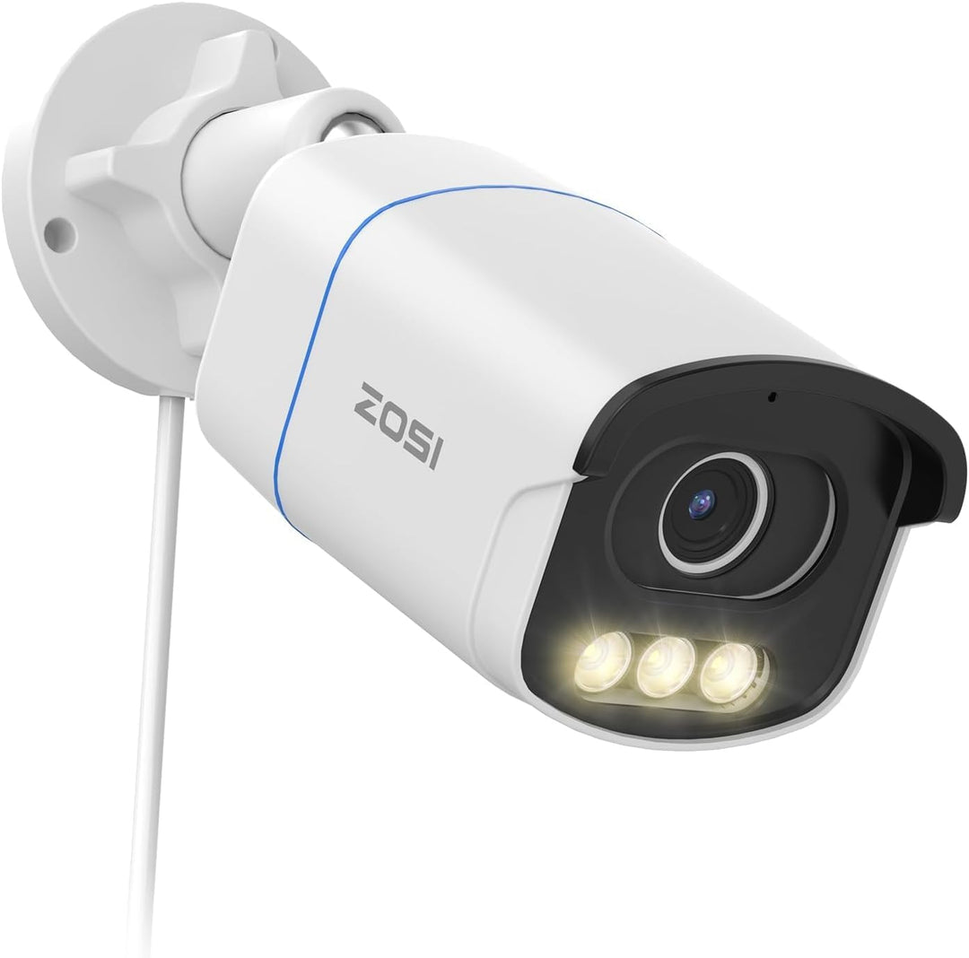 ZOSI 5MP 3K PoE Überwachungskamera Aussen, PoE Outdoor IP Kamera mit Echt Vollfarbnachtsicht, F1.0 G