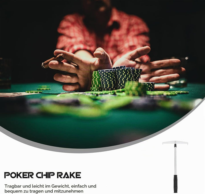 DOITOOL Poker- Chip- Push, Poker-Chip-Push-Chips Harrow Collector Teleskop-Poker-Chips-Sammelstange