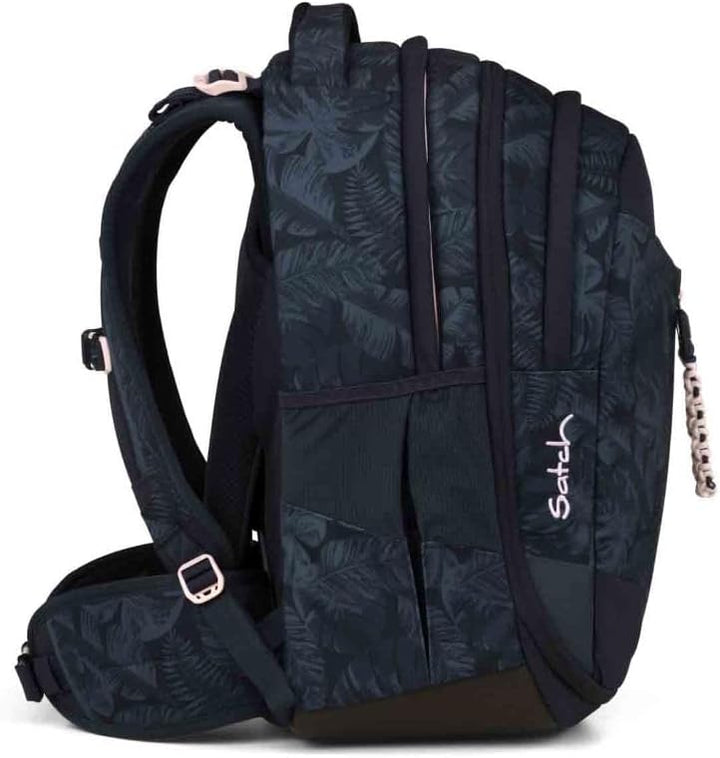 Satch Match Schulrucksack Set 3tlg. inkl. Schlamperbox und Sporttasche (Midnight Jungle), Midnight J