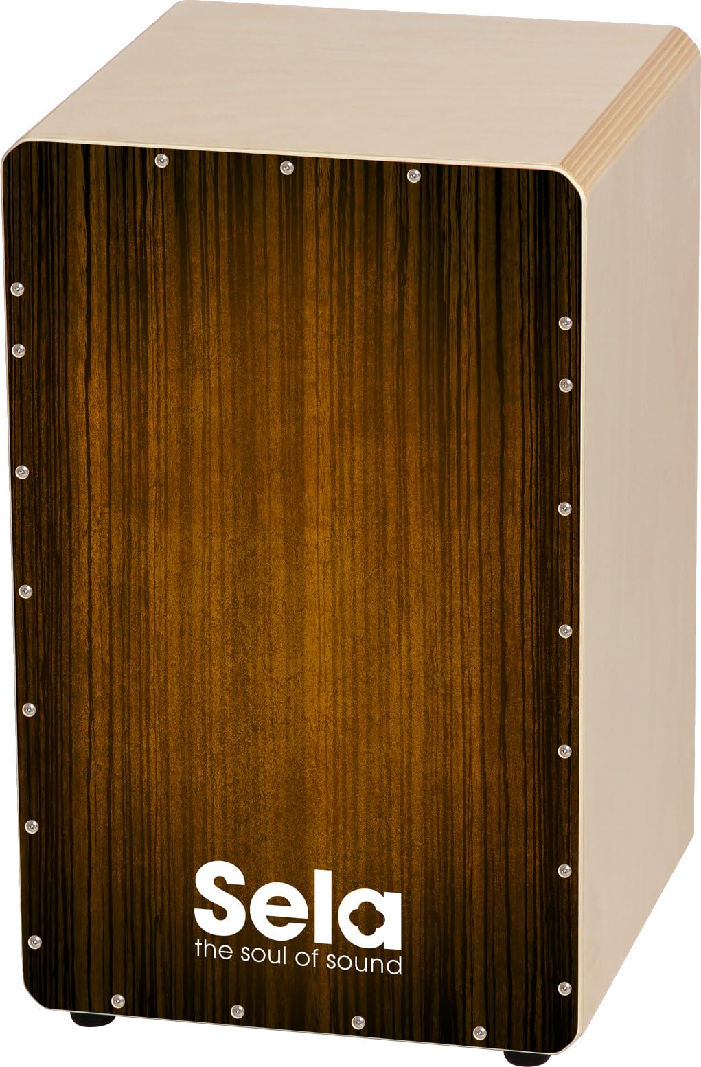 Sela 051 Varios Brown Snare Cajon mit Sela Snare System, geeignet für Anfänger und Fortgeschrittene,