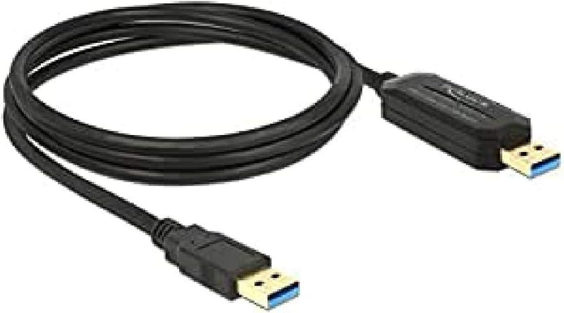 Delock Kabel USB 3.0 Data Link + KM Switch A Stecker > A Stecker 1,5m schwarz, schwarz