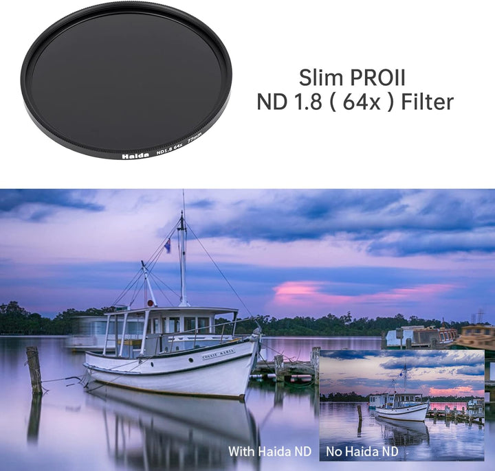 Haida ND64-Filter, 58 mm, 6 Blendenstufen, Neutraldichtefilter, mehrschichtige Objektivfilter (PROII