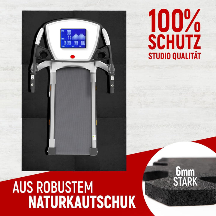 NEOLYMP Bodenschutzmatte Fitness aus Kautschuk – Puzzlematte für Home Gym, Fitnessgeräte &amp; Sport – r