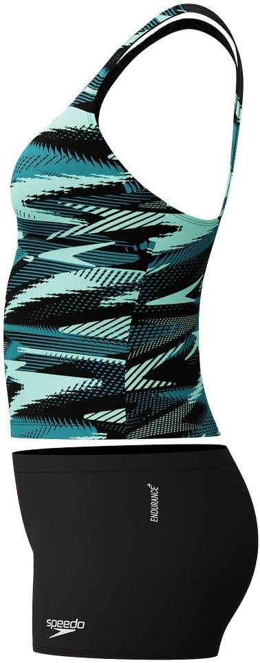Speedo Damen Hyperboom Tankini Tankini Badeanzug 28 Arctic Glass, 28 Arctic Glass