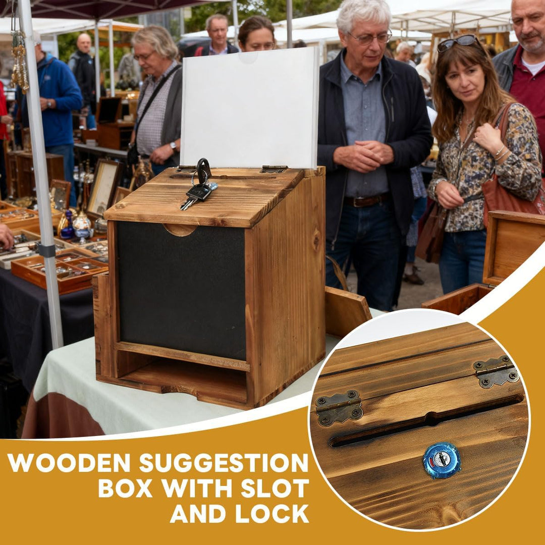 Vorschlagsbox Holz Vorschlag Box Spendenbox Wahlurne Suggestion Box Mit Schloss and Lock Wooden Tip