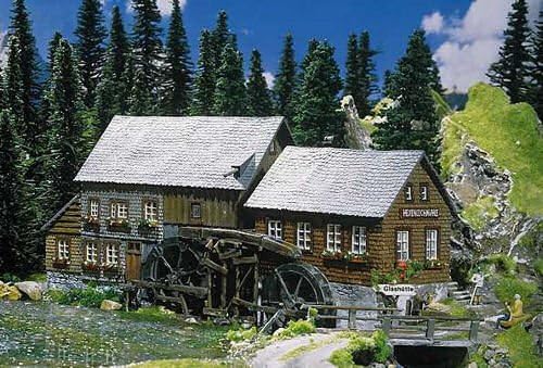 FALLER Hexenlochmühle Modellbausatz mit 255 Einzelteilen 310 x 130 x 115 mm I Modelleisenbahn Zubehö