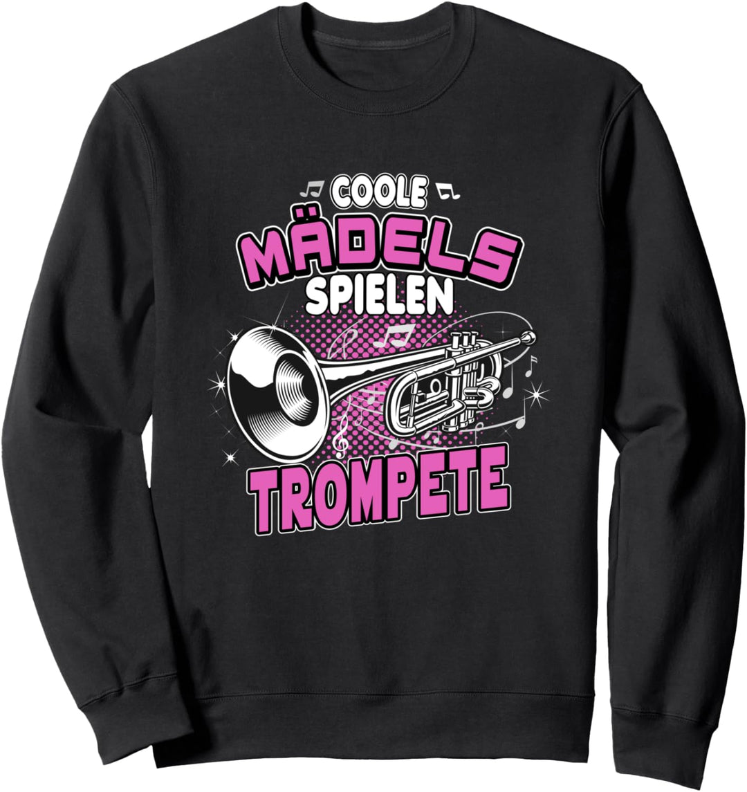 coole Mädchen spielen Trompete Sweatshirt