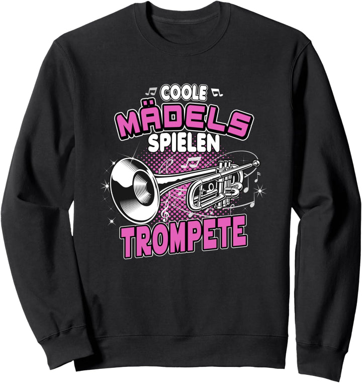 coole Mädchen spielen Trompete Sweatshirt