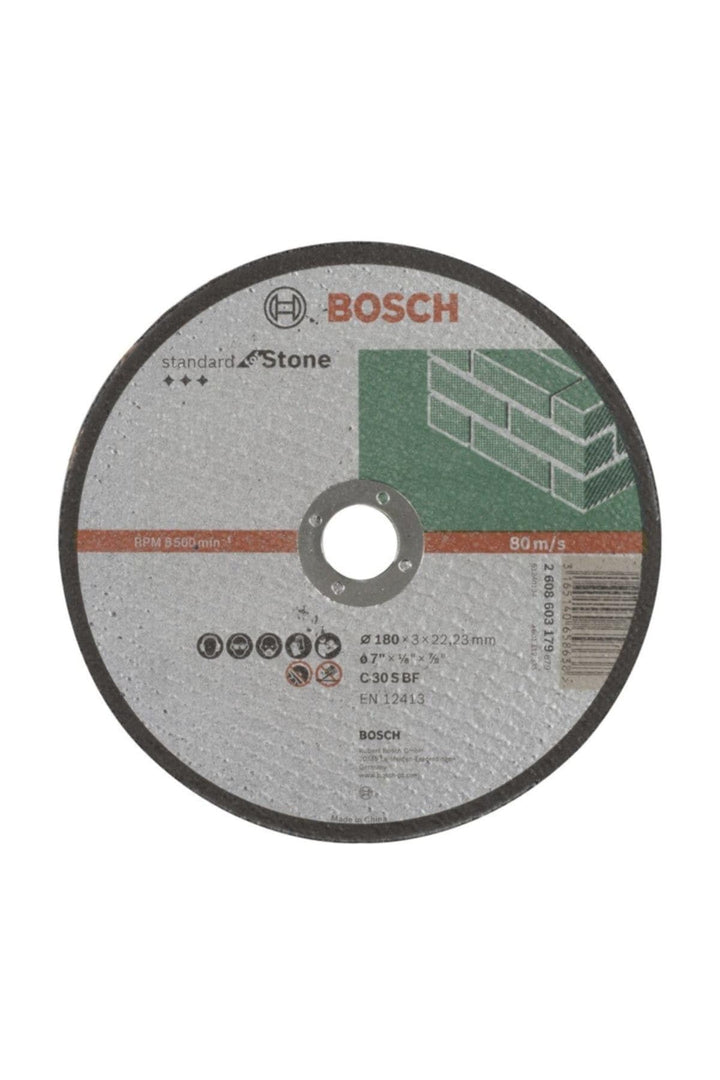Bosch Professional 1x Trennscheibe Gerade Standard for Stone (Stein, C 30 S BF, Ø 180 mm, 3.0 mm, Zu