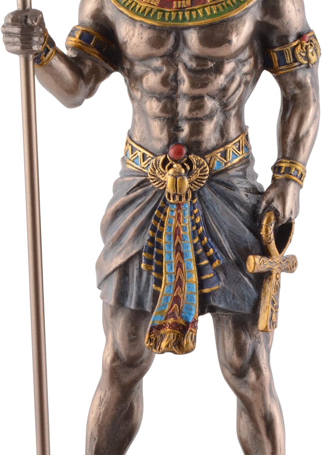 Ägyptischer Gott Amun-Re mit Stab - bronziert und coloriert by Veronese
