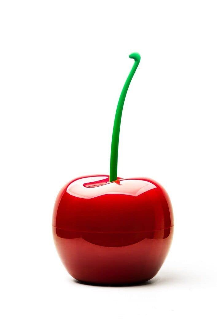 QUALY QL10128 Cherry Bin Abfalleimer, Kunststoff, Rot, 24x24x44,5cm