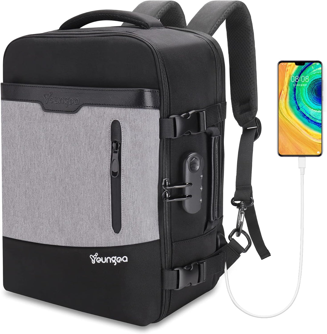 YOUNGOA Handgepäck 40x20x25 Reiserucksack Reisetasche für Ryanair Flugzeug mit LaptopFach 20L YG063