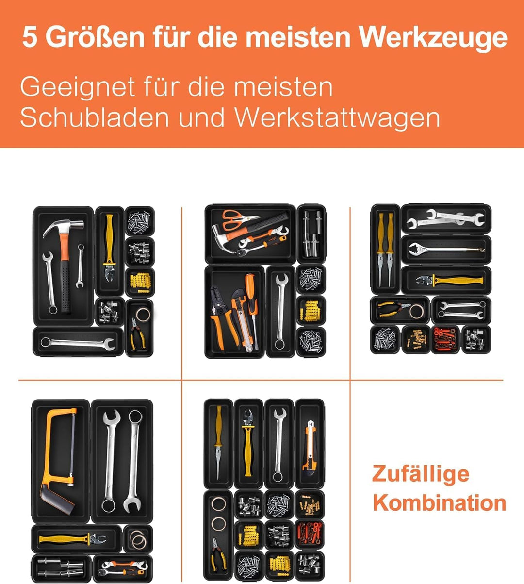 AXNSATRE Sortierbox Schubladen Werkstatt Werkzeug Organizer - 19 Stück Schubladen Ordnungssystem, We