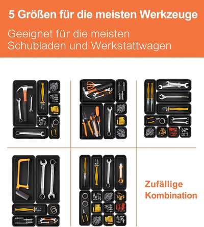 AXNSATRE Sortierbox Schubladen Werkstatt Werkzeug Organizer - 19 Stück Schubladen Ordnungssystem, We