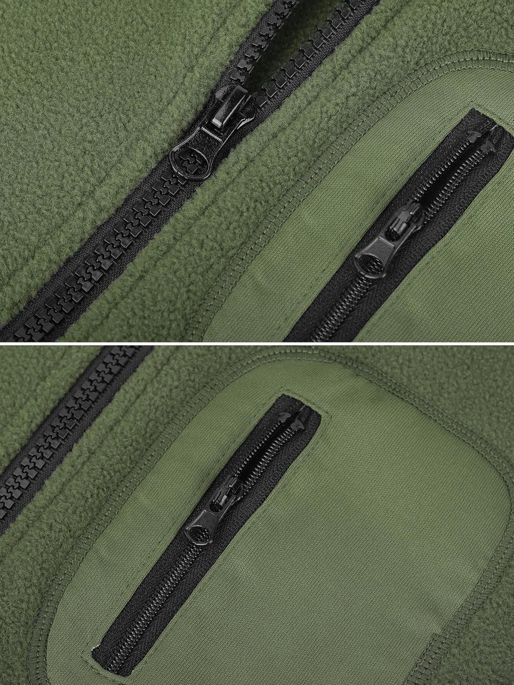 Kleinkind Kinder Fleeceweste Stehkragen Ärmellose Jacke Polar Fleece Reissverschluss Weste Solide El