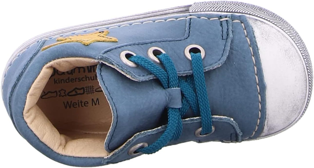 Däumling Baby-Jungen Esther Lauflernschuh 18 EU Blau, 18 EU Blau