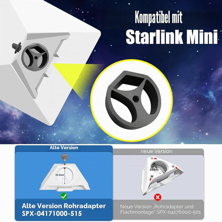 Magnetische Halterung Adapter für Starlink Mini, Einstellbarer Winkel, Magnetische Basis, 1/4 "-20 G