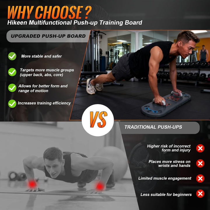 BOOSTEADY Push Up Board tragbare Push-Up-Bar Liegestütze Brett für effektives Training Multifunktion