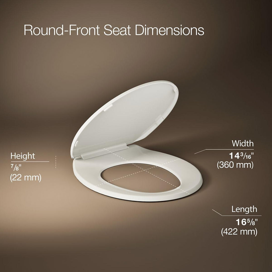 Kohler Brevia WC-Grip-Tight Stossstangen, leiser Sitz, Quick-Attach-Hardware, Biscuit, Toilettensitz