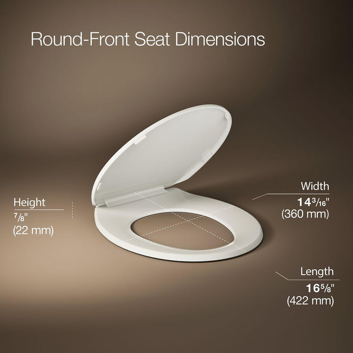 Kohler Brevia WC-Grip-Tight Stossstangen, leiser Sitz, Quick-Attach-Hardware, Biscuit, Toilettensitz