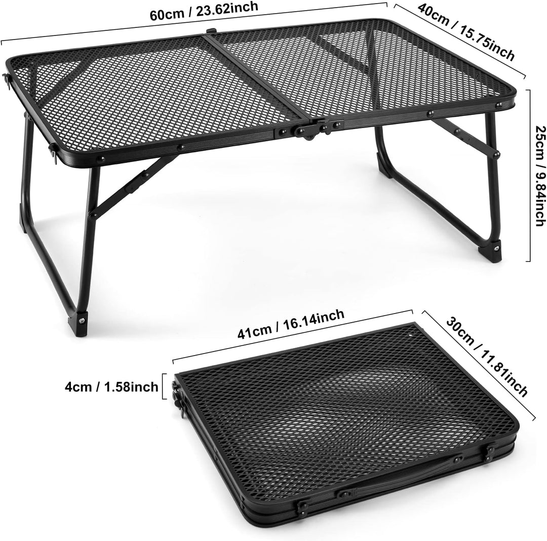 Odoland Tragbarer Campingtisch Ultraleichter Aluminium Klappbarer Picknicktisch Kleiner Campingtisch