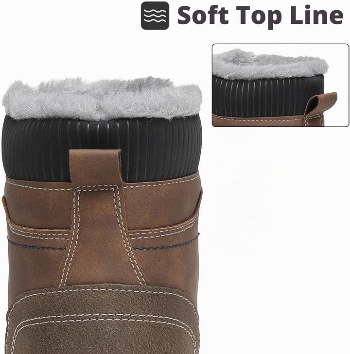 Mishansha Unisex Winterschuhe Winterstiefel mit Warm Gefüttert, Gr. 36-48 39 EU Kaffee Braun, 39 EU