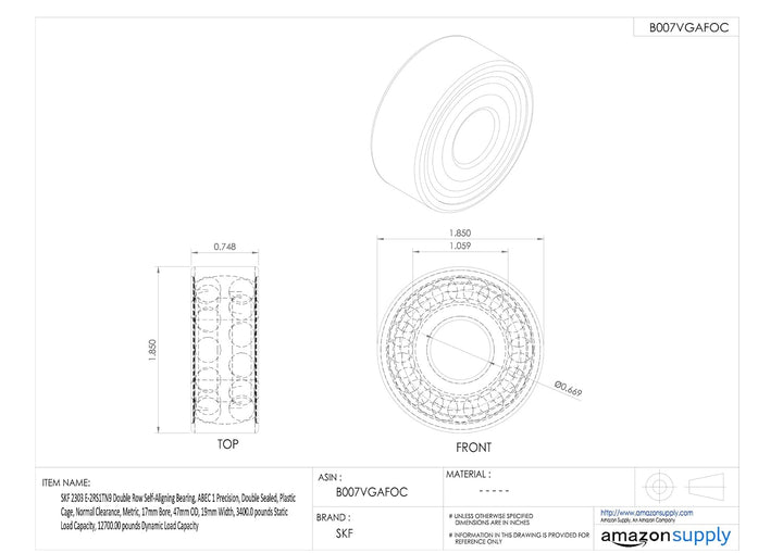 SKF Pendelkugellager 2303 E-2RS1TN9