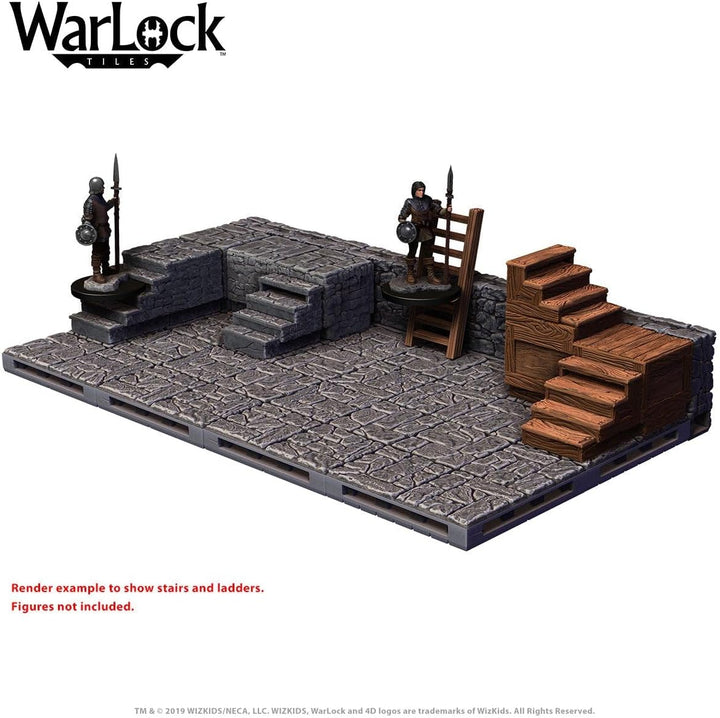 WizKids WZK16504 Zubehör WarLock Fliesen: Treppen und Leitern, WarLock Fliesen: Treppen und Leitern