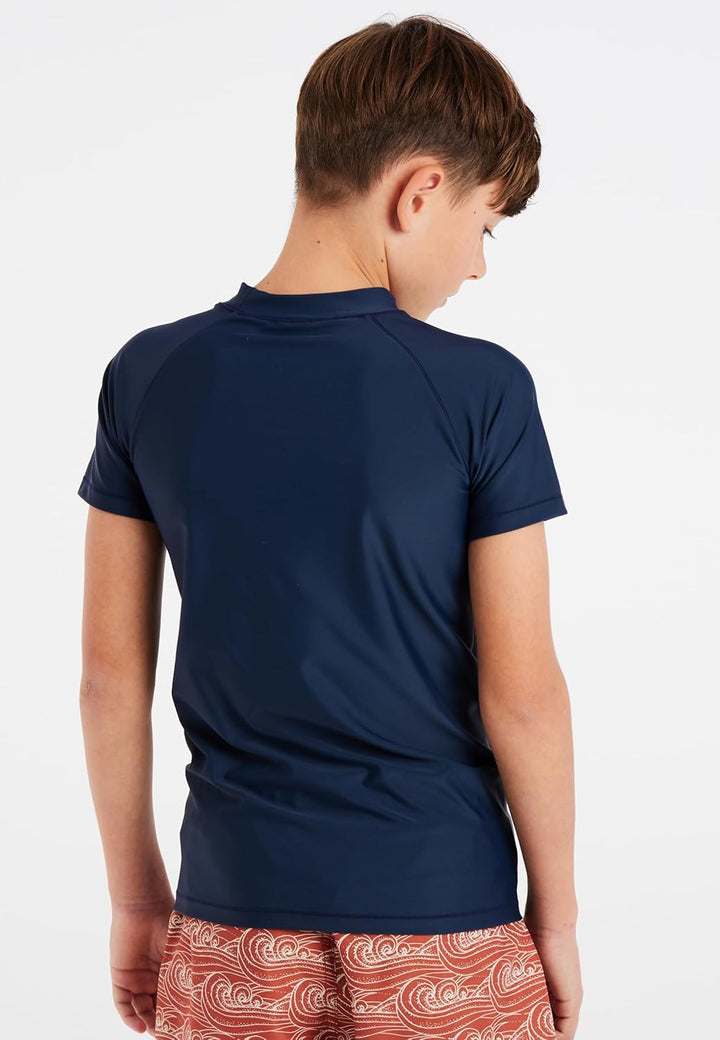 Protest Jungen Rashguard Short Sleeve PRTBERENT JR Upf-50-Schutz Und PFC-Frei Night SkyBlue 116