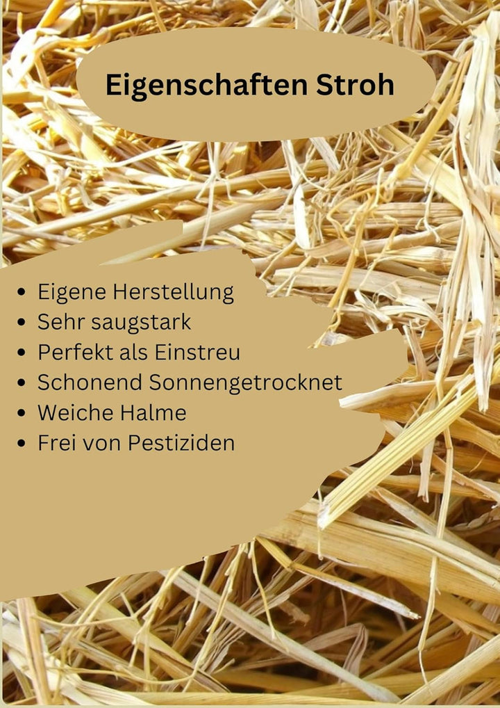 Gerstenstroh 3 kg - für Kaninchen, Meerschweinchen, Pferde | Premiumqualität | Ernte 2025