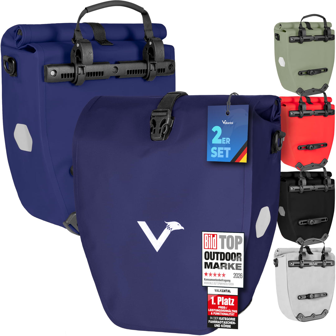 Valkental Gepäckträgertasche, Wasserdicht &amp; Abschliessbar | Abschliessbar für Diebstahlschutz, gross