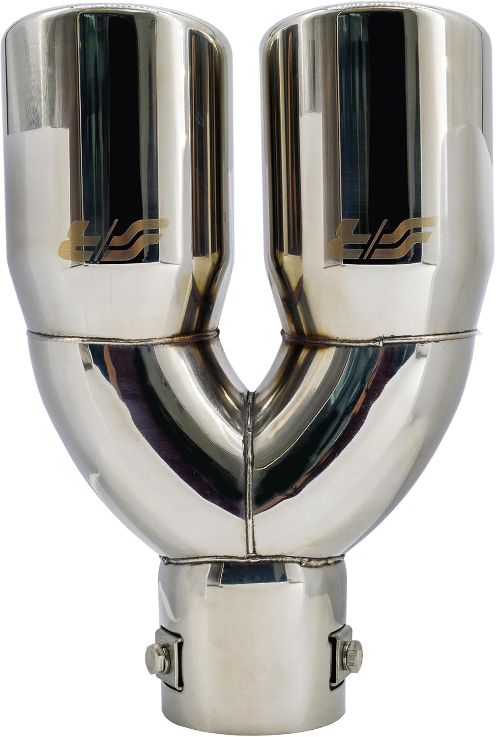 Simoni Racing TRX/18 Exhaust Tip Double Rounded, Inox