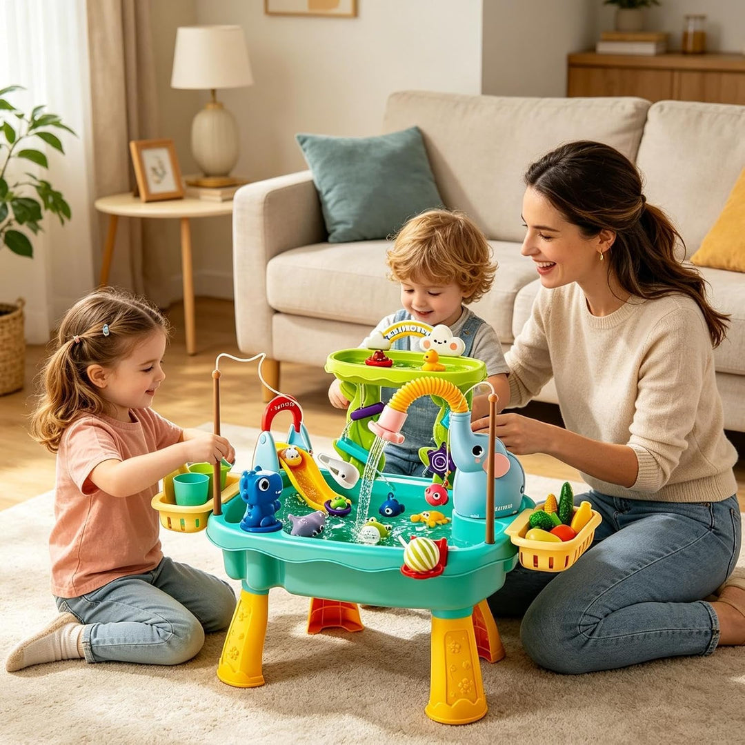 Kinder Wassertisch Angelspielzeug Mit Elektropumpe | Spielzeug-Küchenspüle für draussen Für Und Mädc