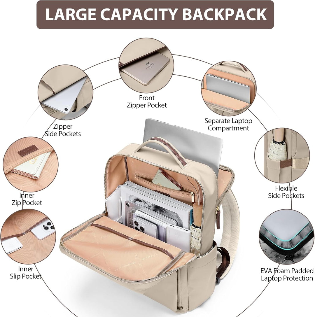 Laptop Rucksack, Rucksack Handgepäck 16 Zoll, Rucksack Damen und Herren, Bussiness Rucksack Wasserdi