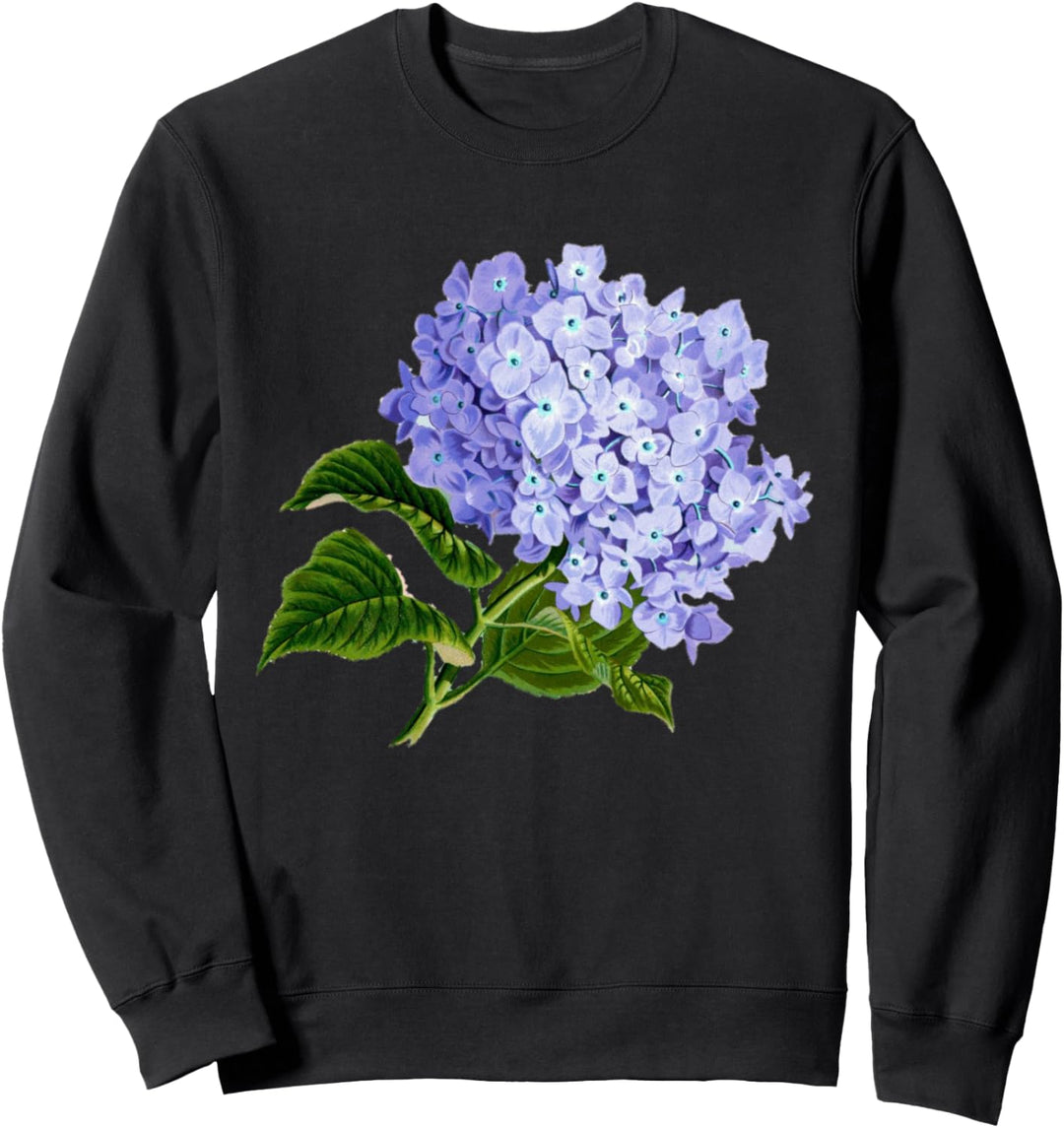 Vintage lila Hortensie Blumen Gärtner Kunst Sweatshirt