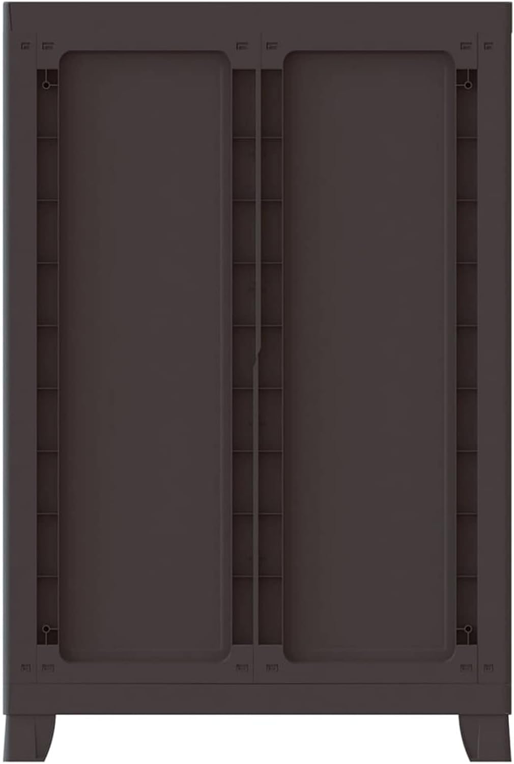 Tidyard Gartenschrank mit 2 Türen und 3 Fachböden Geräteschuppen Kunststoffschrank Spindschrank Schr