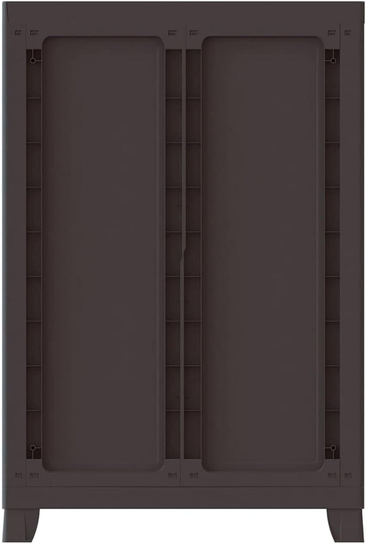 Tidyard Gartenschrank mit 2 Türen und 3 Fachböden Geräteschuppen Kunststoffschrank Spindschrank Schr