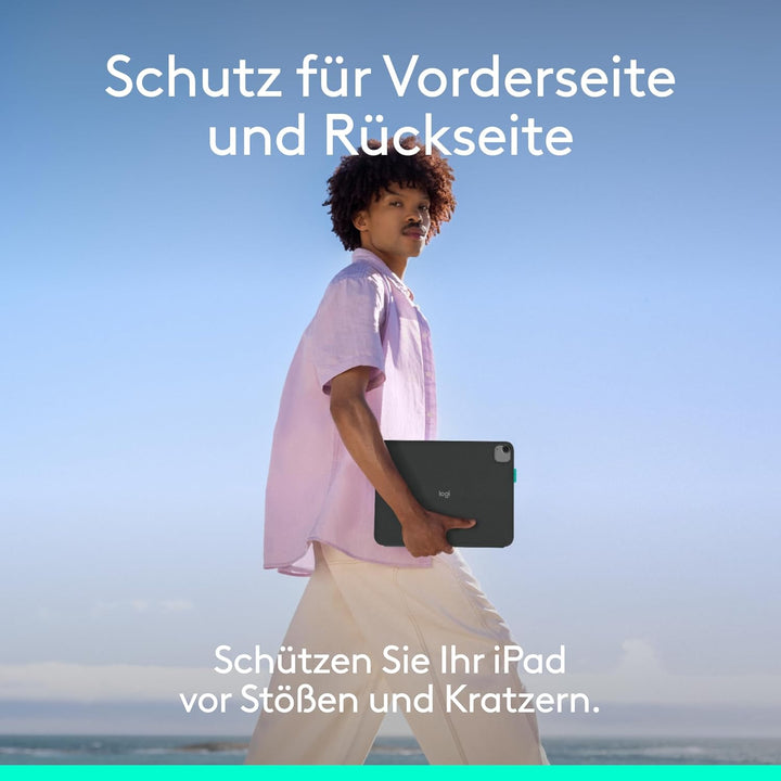 Logitech Flip Folio, Tastatur-Case für iPad Pro 11 Zoll (M4 & M5) und iPad Air 11 Zoll (M2 und M3) (