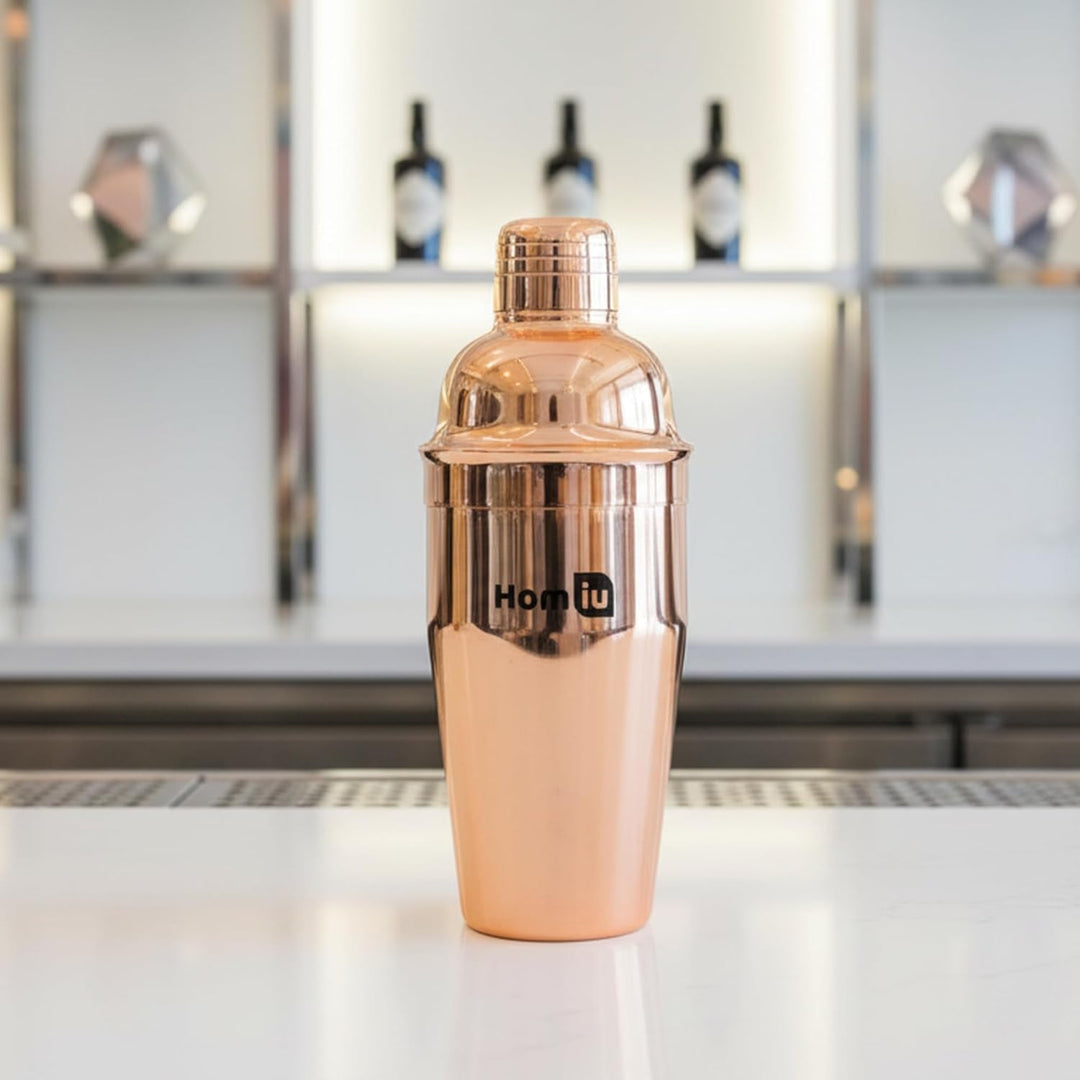 Homiu Copper Cocktail Shaker ca. 550 Milliliter Fassungsvermögen Nur von Hand waschen Cocktail Shake
