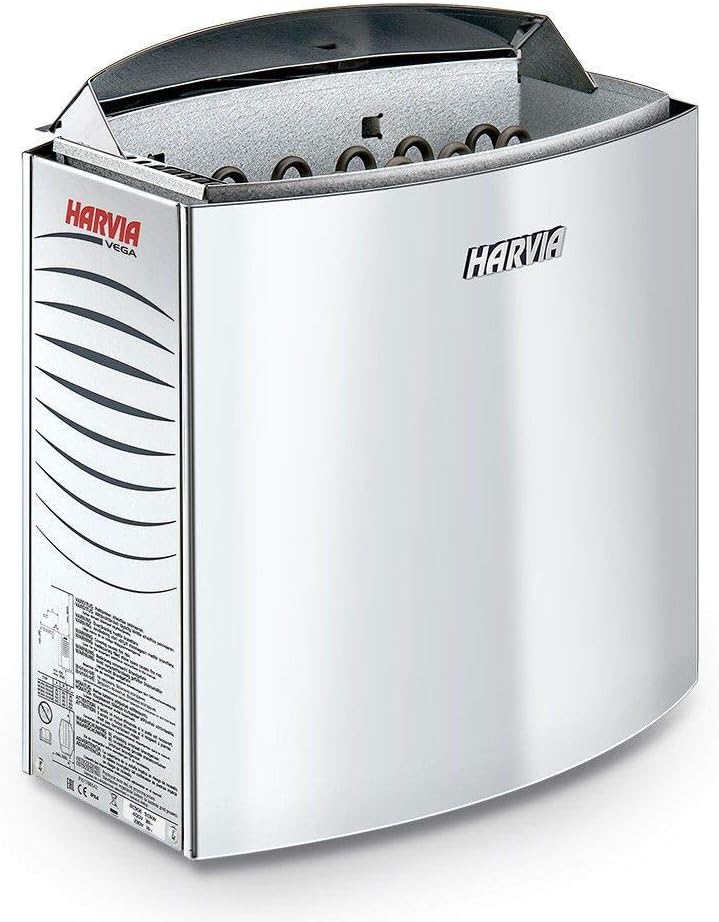 Harvia Vega Saunaofen - BC80E 8,0 kW wird separates Steuergerät benötig, Edelstahl