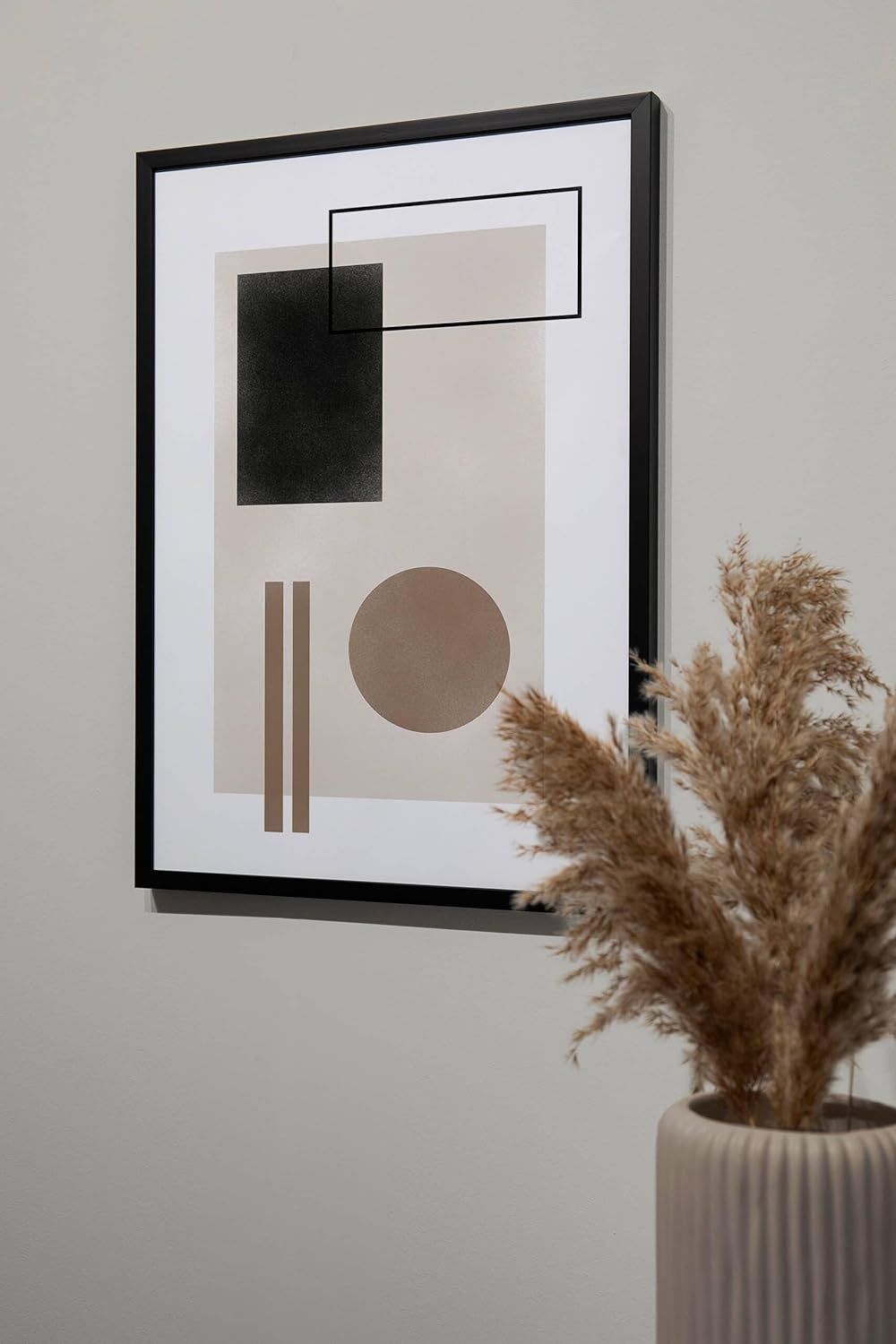 DEHA Design Bilderrahmen Fontana, 40x50 cm, Holz Schwarz, bruchsicheres Acrylglas, für Poster und Bi