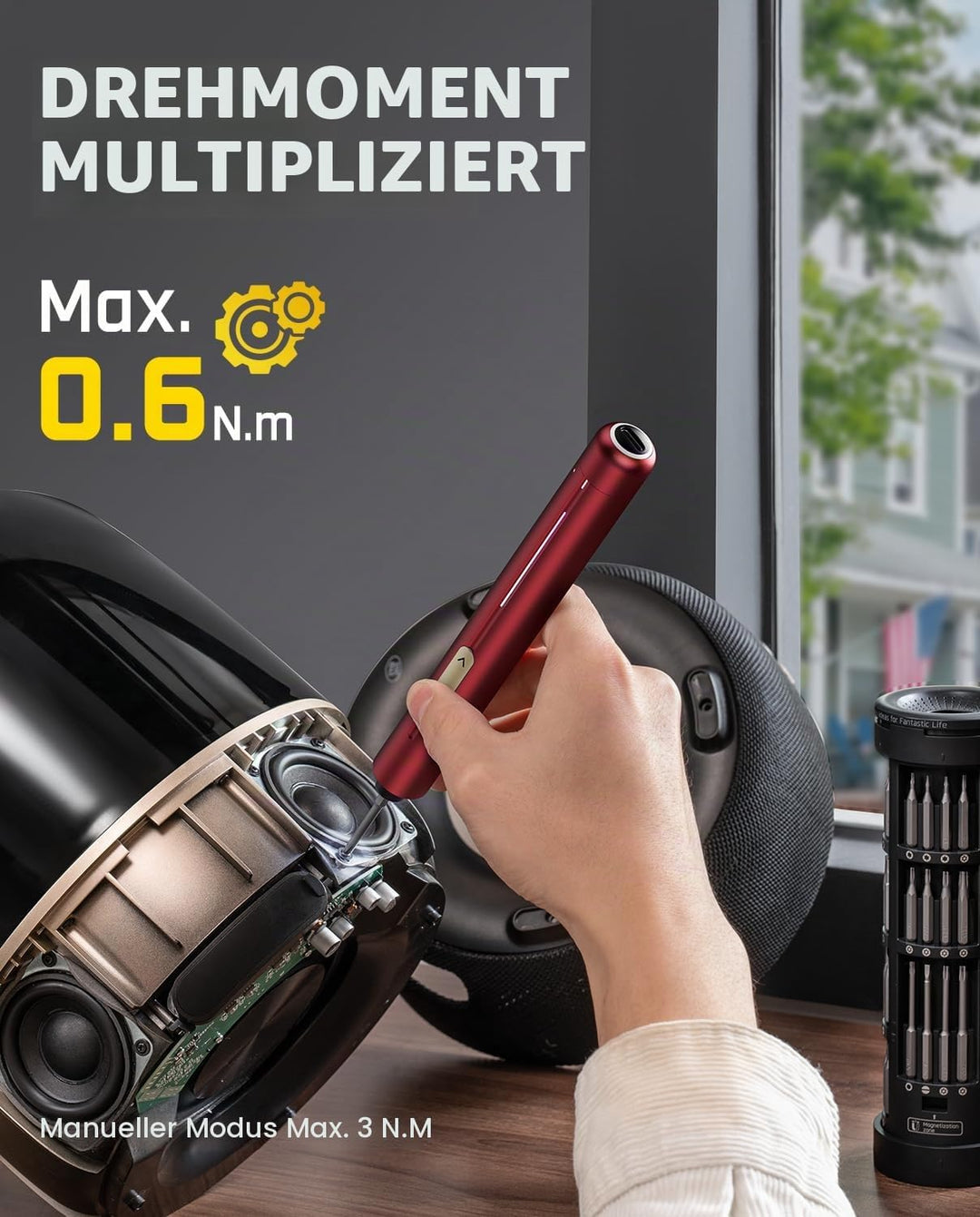 Fanttik E2 Ultra 3.7V Mini Elektro Schraubendreher Set, 50 in 1 Magnetische Präzisions-Schraubendreh