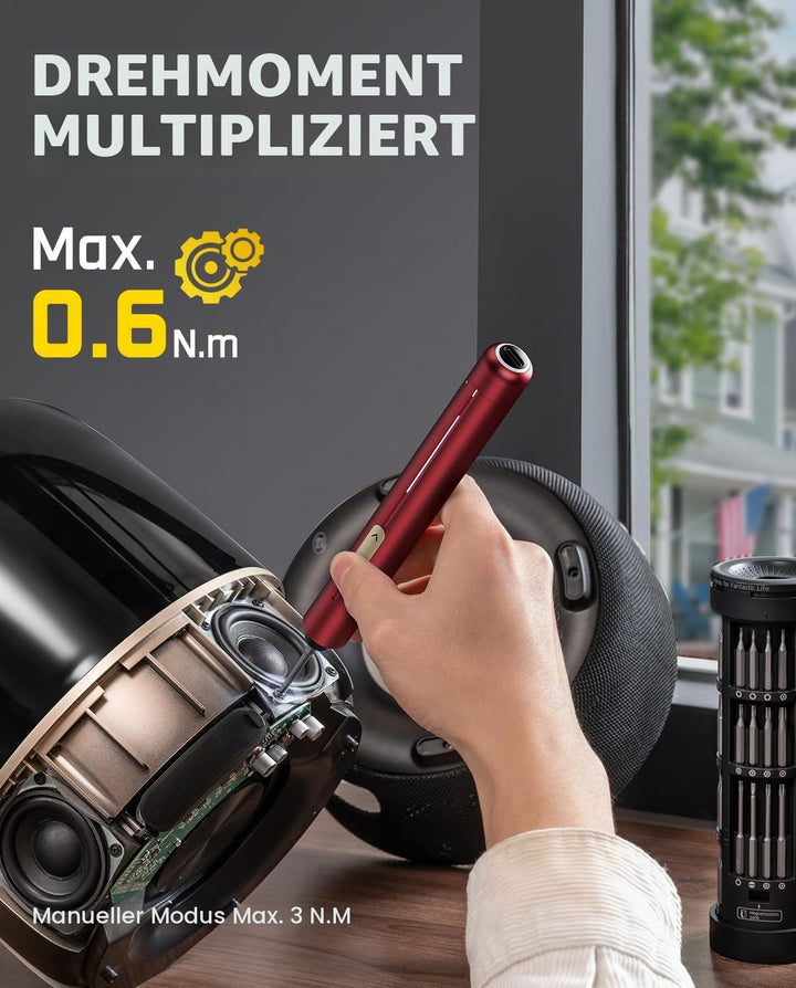 Fanttik E2 Ultra 3.7V Mini Elektro Schraubendreher Set, 50 in 1 Magnetische Präzisions-Schraubendreh
