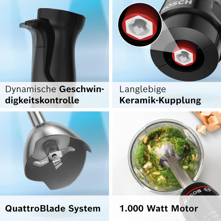 Bosch Stabmixer ErgoMaster Serie 4 MSM4B6V2, NEU, einhändig bedienbar, Vakuum-Pumpe, -Beutel, Glas-V