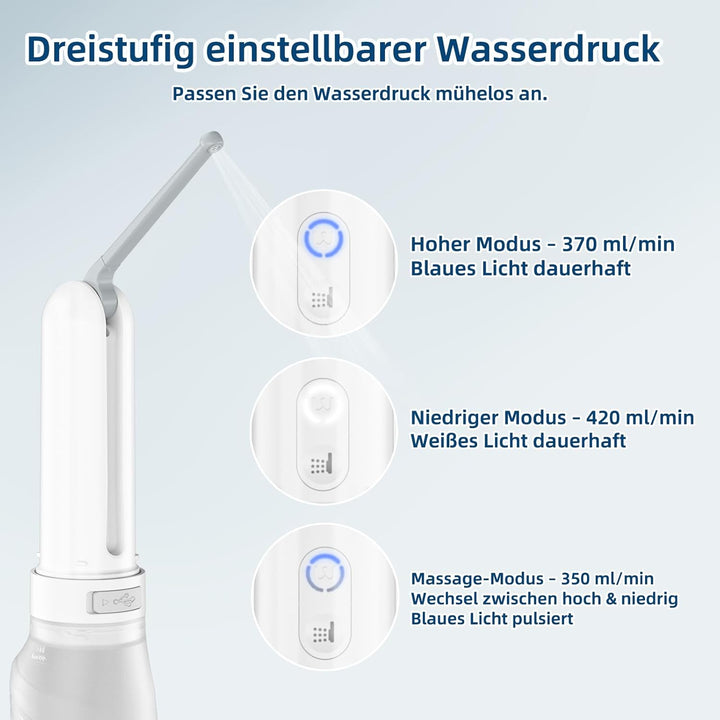 Portable Travel Bidet,400ml Handheld Personal Travel Bidet,IPX7 Waterproof,Shower 3 Pressure,Outdoor